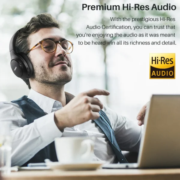 TOZO HT2 Wireless Headphones Bluetooth Hybrid Active Noise Cancelling Hi-Res Audio Deep Bass Custom EQ - Image 3