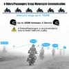 Fodsports FX6 intercom motorcycle helmet headset 6 riders 800m FM radio wireless headsets for all type helmets - Image 2