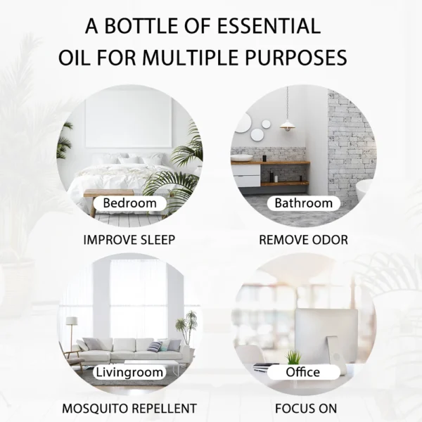 PHATOIL 100ML Spearmint Pure Natural Rose Essential Oils for Humidifier Diffuser Spa Massage Clove Bud Oregano Helichrysum - Image 4