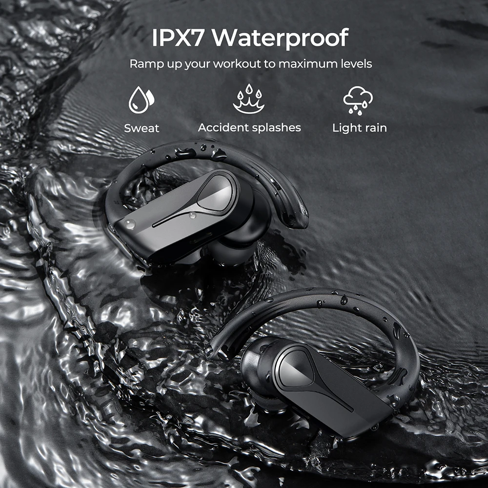 Mpow Flame Solo Wireless Earphones TWS Bluetooth 5.4 Earbuds with ENC Noise Cancellation Mic IPX7 Waterproof for Running Sport - Image 3