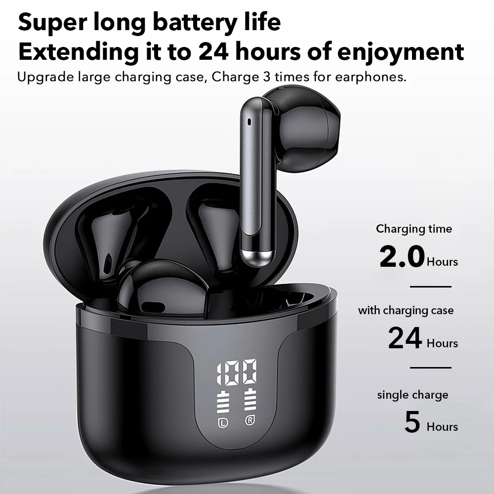 Mpow S47 True Wireless Bluetooth V5.3 Earphones with 35H Playback TWS Waterproof Earbuds for iPhone Huawei Xiaomi All Smartphone - Image 3