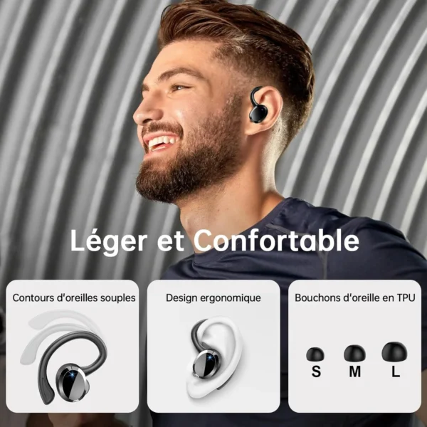 Wireless Earbuds, Bluetooth 5.3 Earbuds Stereo Bass, in-Ear Noise Cancelling Mic, Earphones IP7 Waterproof Sports, 40H Playback. - Image 5