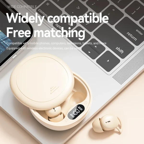 Sleeping Earbuds Wireless Mini Headphones For Work TWS Bluetooth 5.4 Earphone Stereo Hidden Headsets with Mic HD Call Waterproof - Image 4