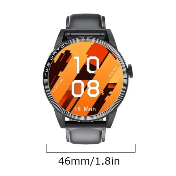 Smart Watch Fitness Tracker Round Sports Health Watch With Earbuds IP67 Waterproof Smart Sports Watch For Walking Cycling Hiking - Image 6