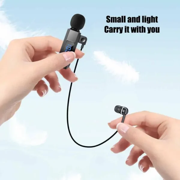 Wireless Earbuds with Mic Waterproof Digital Display Earphones Built-in Mic Noise Cancellation Sports Headset for Car Driver - Image 3