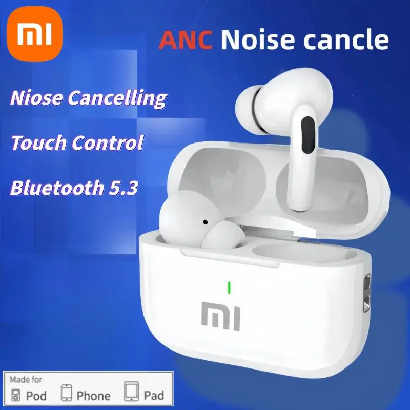 Mijia Xiaomi A7Pro TWS 5.3 Bluetooth Earphones ANC Active Noise Cancelling Wireless Headphones HiFI Stereo Sound Headset Earbuds
