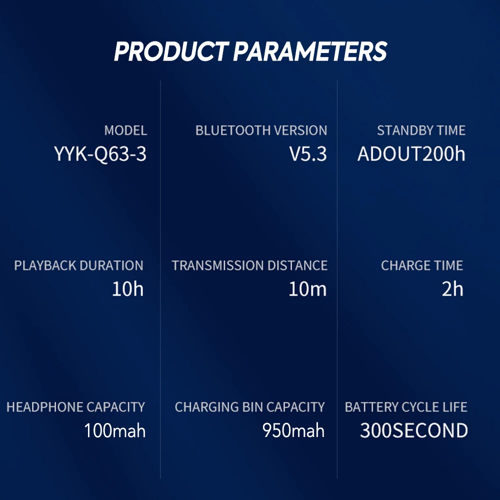 Mpow Q63 Bluetooth 5.3 Wireless Earbuds with Mic IPX7 Waterproof 200H Earphones with Hooks for Sports Running Workout Gym - Image 6