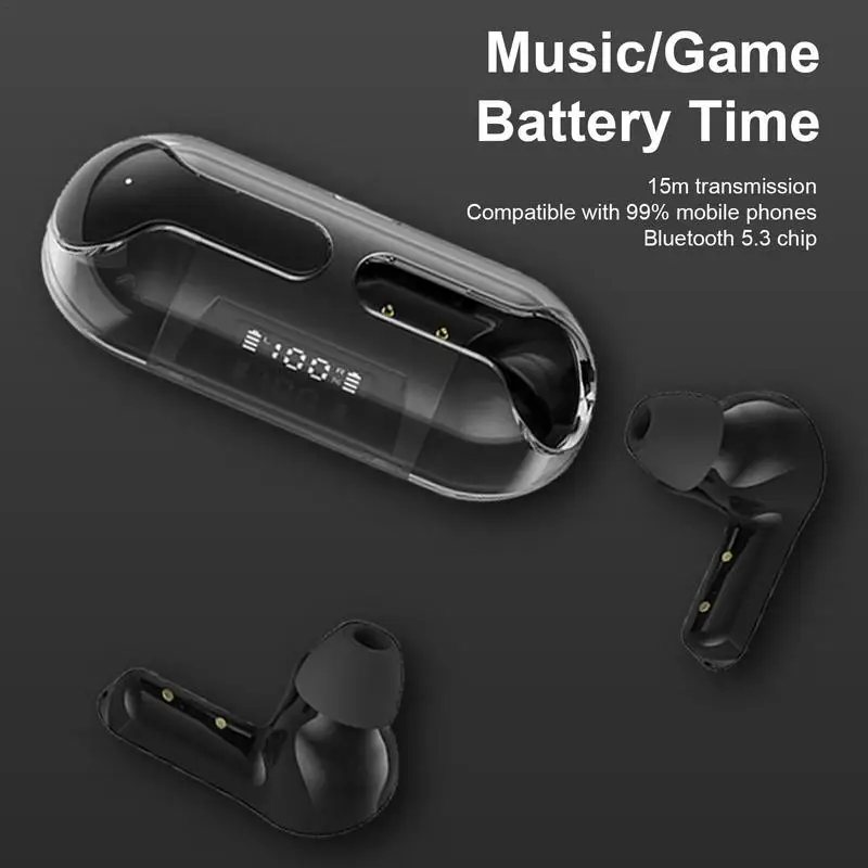 Wireless Earpiece For Work Wireless 5.3 Noise Cancelling Workout Headphones Sports Earbuds Compact Headphones Running Earbuds - Image 2