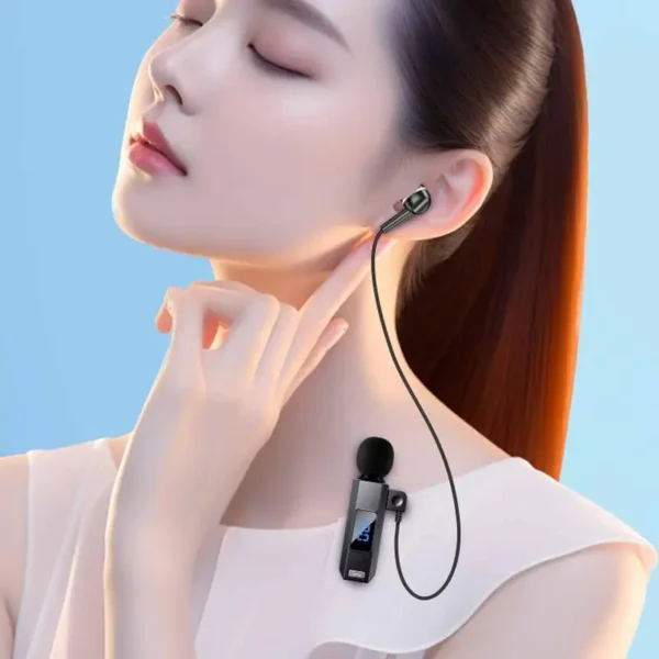 Wireless Earbuds with Mic Waterproof Digital Display Earphones Built-in Mic Noise Cancellation Sports Headset for Car Driver - Image 2