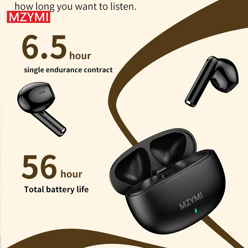 MZYMI Bluetooth 5.3 Earphone AP09 TWS Wireless Earbuds Hifi Sound Sports Headset Waterproof Touch Headphones With Mic For Phone - Image 2