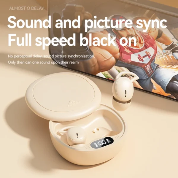 Sleeping Earbuds Wireless Mini Headphones For Work TWS Bluetooth 5.4 Earphone Stereo Hidden Headsets with Mic HD Call Waterproof - Image 2