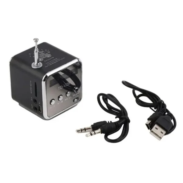 TD-V26 Mini Radio Receiver Bluetooths Wireless Speakers Digital FM Radio For PC Phone Mp3 Music Player Support MicroSDCard - Image 2