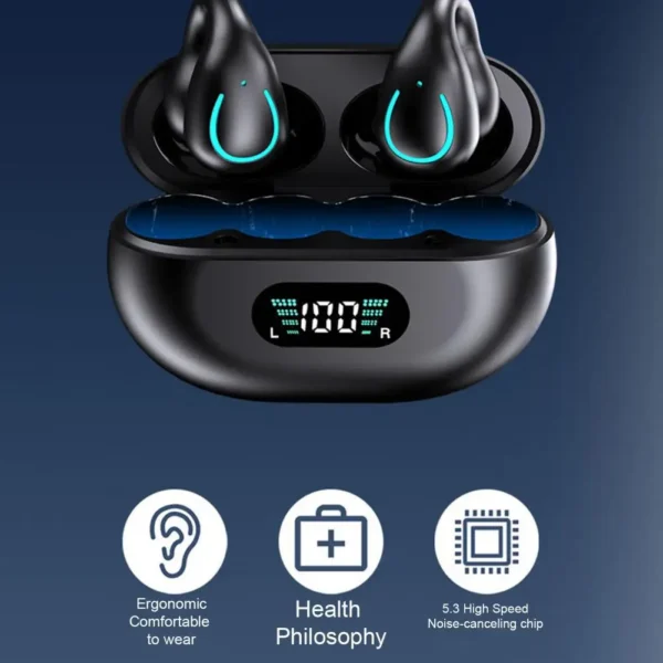 Portable LED Power Display Stable Connection Bluetooth-compatible 5.3 Touch Control Wireless Earbud Home Supply