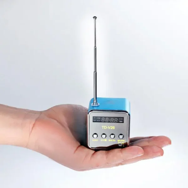 TD-V26 Mini Radio Receiver Bluetooths Wireless Speakers Digital FM Radio For PC Phone Mp3 Music Player Support MicroSDCard - Image 4