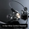 Wired Headset Professional Stereo Surround with Microphone Heavy Bass In-Ear Wired Earbud Phone Accessories - Image 2