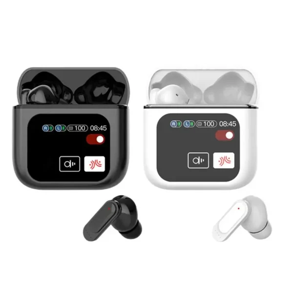 Touch Screen Earbuds Noise Cancelling Wireless Earbuds Multipurpose Stylish Earbuds Portable Headphones With Charging Case For