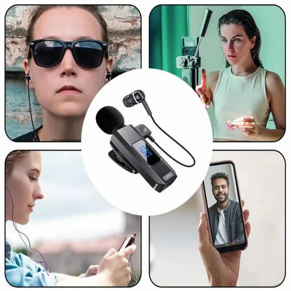 Wireless Earbuds with Mic Waterproof Digital Display Earphones Built-in Mic Noise Cancellation Sports Headset for Car Driver - Image 5