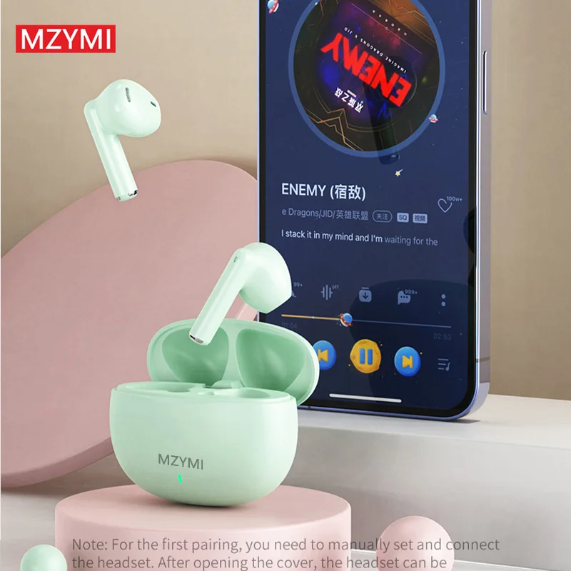 MZYMI Bluetooth 5.3 Earphone AP09 TWS Wireless Earbuds Hifi Sound Sports Headset Waterproof Touch Headphones With Mic For Phone - Image 3