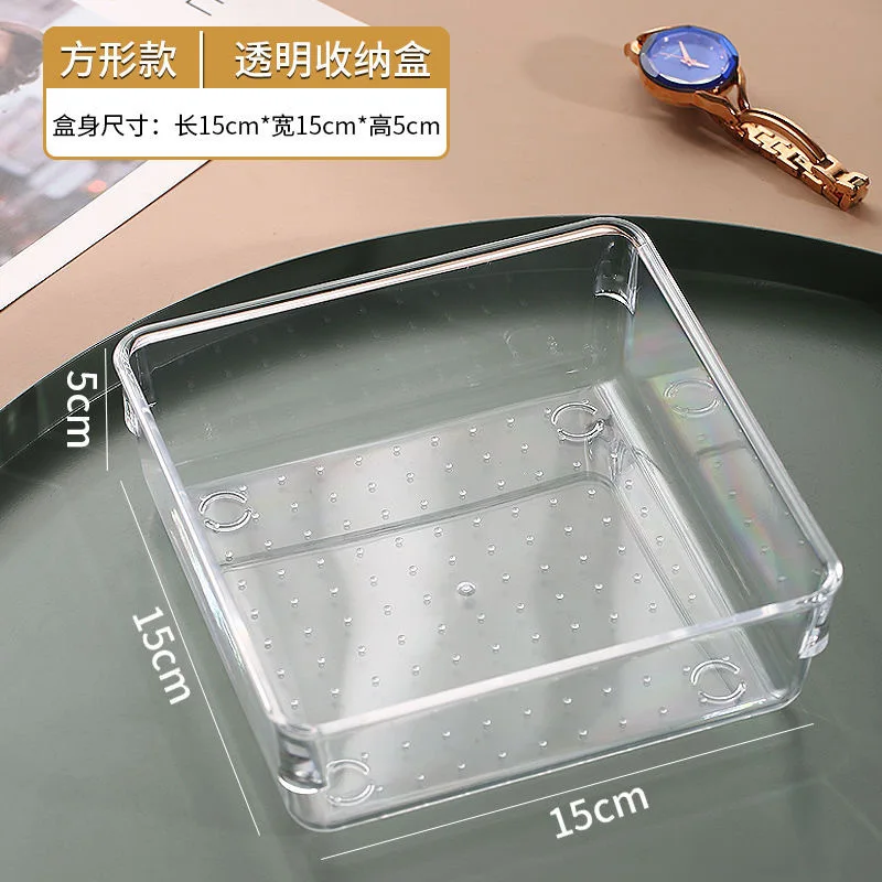 Acrylic Earring Earbuds Storage Boxes Removable 1-Layer Makeup Jewelry Drawer Box Transparent Nail Display Organizer - Image 4