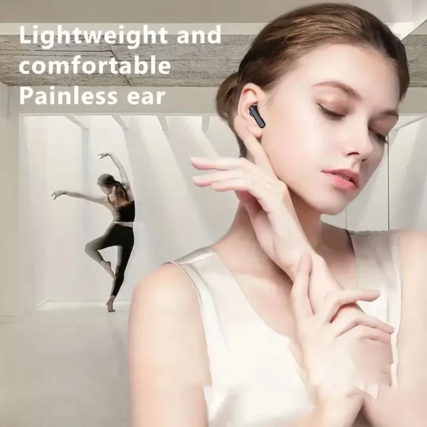 Wireless Earbuds 68H Playtime Wireless 5.3 Headphones with Dual Power Display Charging Case Deep Bass Earphone with Microphone - Image 3