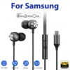 USB-C Wired Headphone 3.5mm 3 5 Jack Earbud HiFi in-Ear Headset For Samsung Galaxy S24 S23 S22 S21 Ultra A54 A53 Type C Earphone