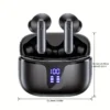 Wireless Earbuds 68H Playtime Wireless 5.3 Headphones with Dual Power Display Charging Case Deep Bass Earphone with Microphone