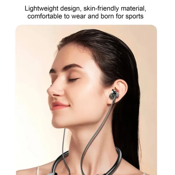 Wireless Earphones Portable Digital Display Neckband Earbuds Silicone Neck Strap Sports Headphones For Driving Cycling Running - Image 4