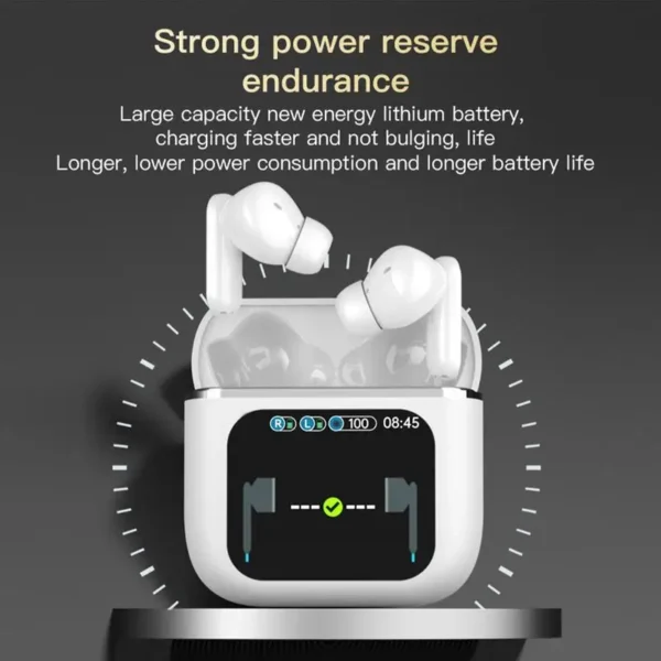 Touch Screen Earbuds Smart Noise Cancelling Earbuds Multipurpose Stylish Earbuds Portable Headphones With Charging Case For - Image 4