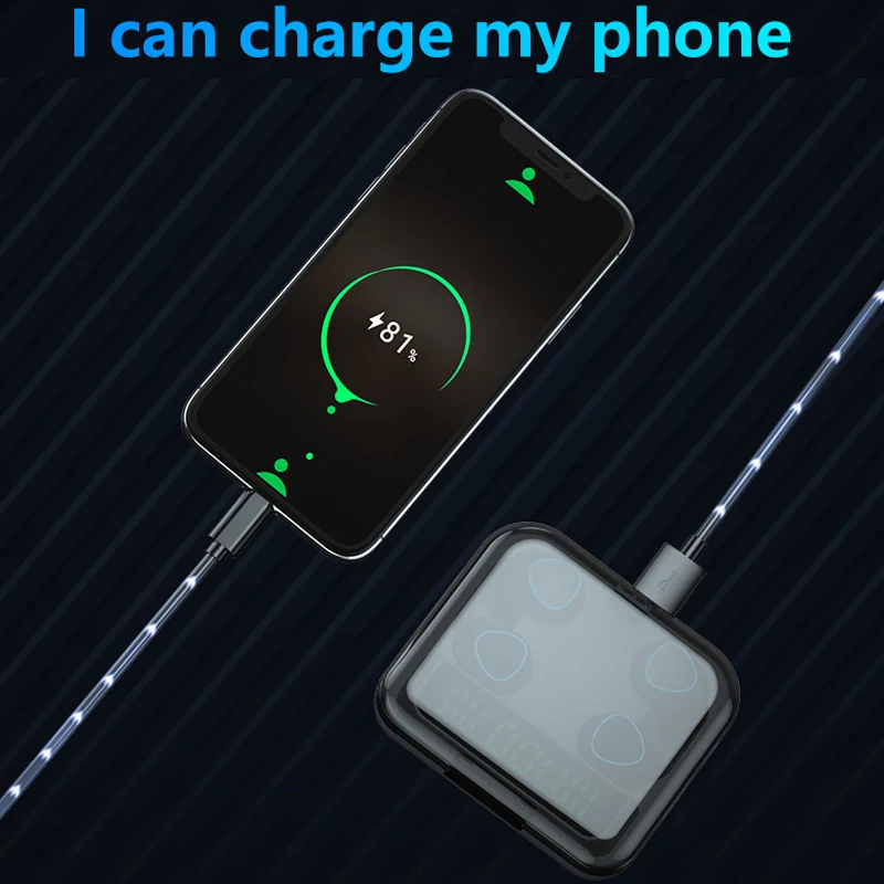 M22 TWS Bluetooth 5.1 Headphones 2200mAh Charging Box Couple Wireless Earphones 9D Stereo Sports Waterproof Four Earbuds Headset - Image 6