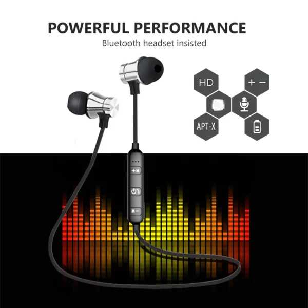 Magnetic Wireless bluetooth-compatible Earphones Running Music Headset Neckband Sports Earbuds With Mic For All Smart Phones - Image 5