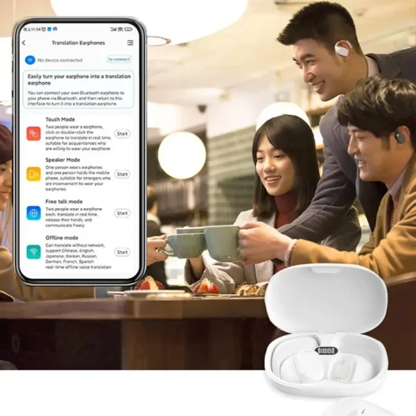 Translator Earbuds Real Time Compact Language Translator Device Translation Earbuds Real-Time Translator Translation Device With - Image 5