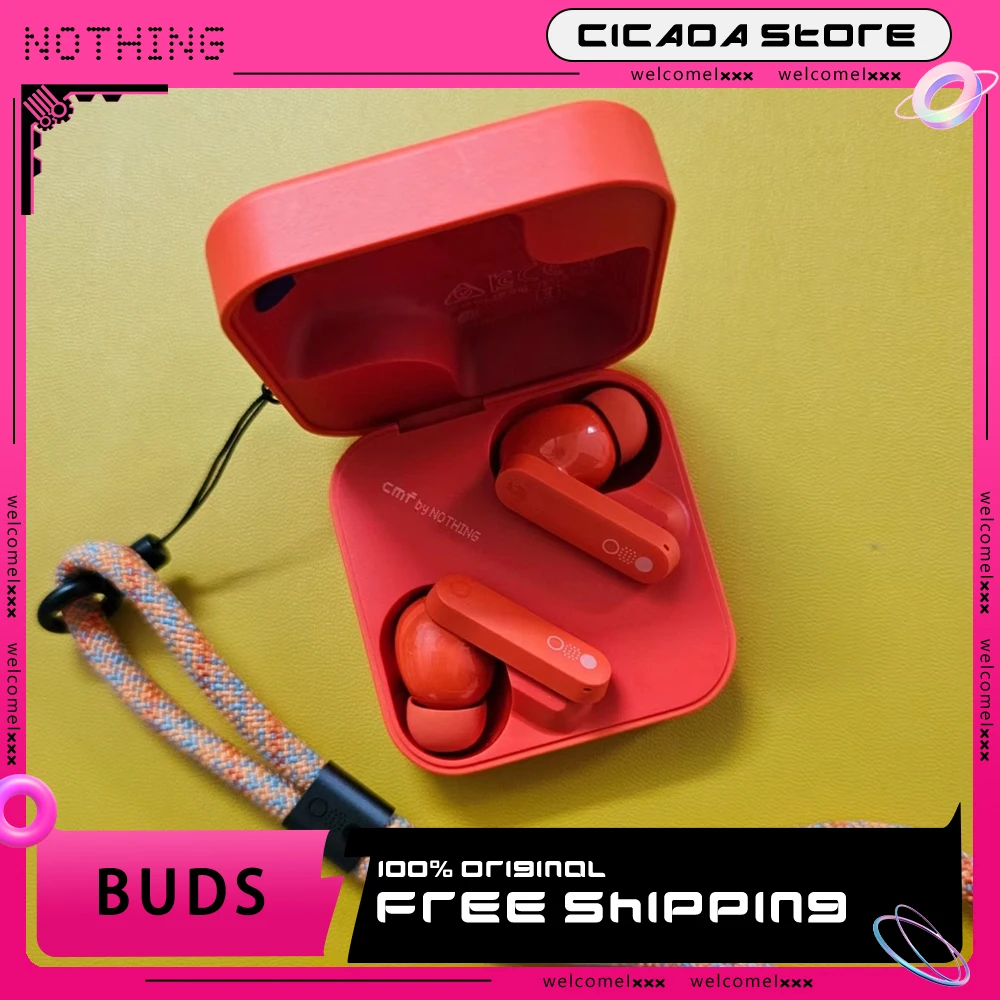 2024 Cmf By Nothing Buds Wireless Bluetooth Earphones Dynamic Earphones Noise Reduction Design Headset Hi-Res Earplug Earphones