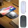Wireless Phone Charger 15W High-Speed Earbuds Phone Charger Station Multi-Function Charger Pad For Daily Use Shopping Outdoors