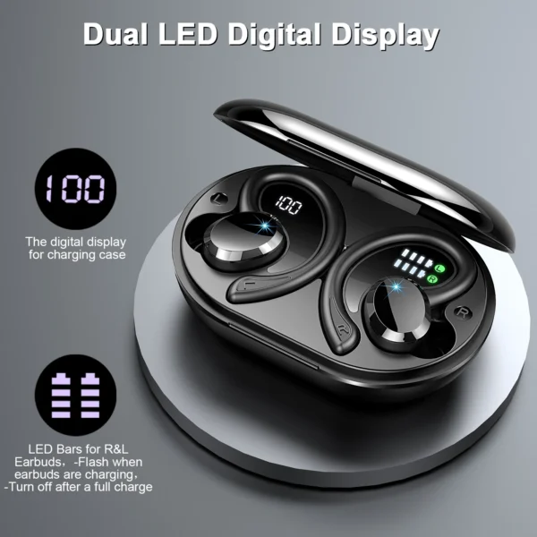 Wireless Earbuds, Bluetooth 5.3 Earbuds Stereo Bass, in-Ear Noise Cancelling Mic, Earphones IP7 Waterproof Sports, 40H Playback. - Image 4