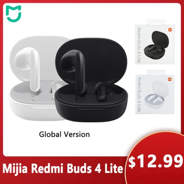 Mijia Xiaomi Redmi Buds 4 Lite Earphone TWS Bluetooth 5.3 Active Noise Cancelling Earbuds Long Battery Life IP54 Headset 2023New