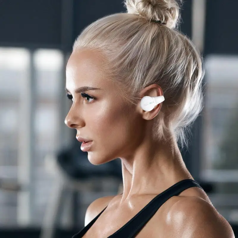 Air Conduction Headphones With Built-in Mic 5.3 Open Ear Air Conducting Earbuds LED Power Display HiFi Stereo Sound Earphones - Image 2