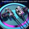 Wired Headset Earphones 3.5mm HiFi Stereo Noise Reduction Earbuds Sports Headphones with Mic for iPhone Xiaomi Huawei Samsung - Image 2