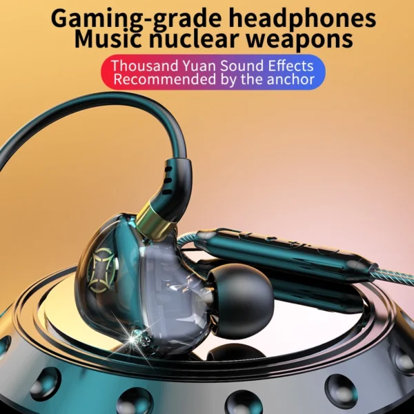 Type C Wired Earphone HiFi Earbuds 3.5mm Wired Headphones with Microphon Bass Stereo Earbuds Music Sport Headset for Smartphone - Image 2