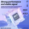 Wireless earphone Bluetooth earbuds Transparent Digital Display TWS Mecha Style For Acefast T8 Sports Headphones - Image 6