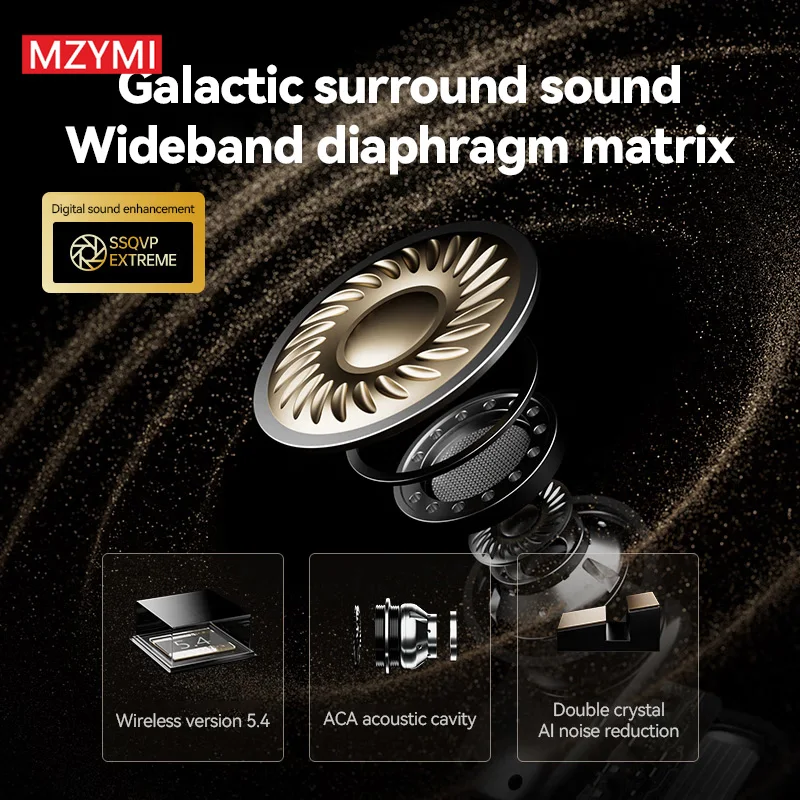 MZYMI Bluetooth 5.3 Headphones YX30 Wireless Earbuds Noise Cancelling Waterproof Sports Earbuds In Ear Headest Built-in Mic - Image 4