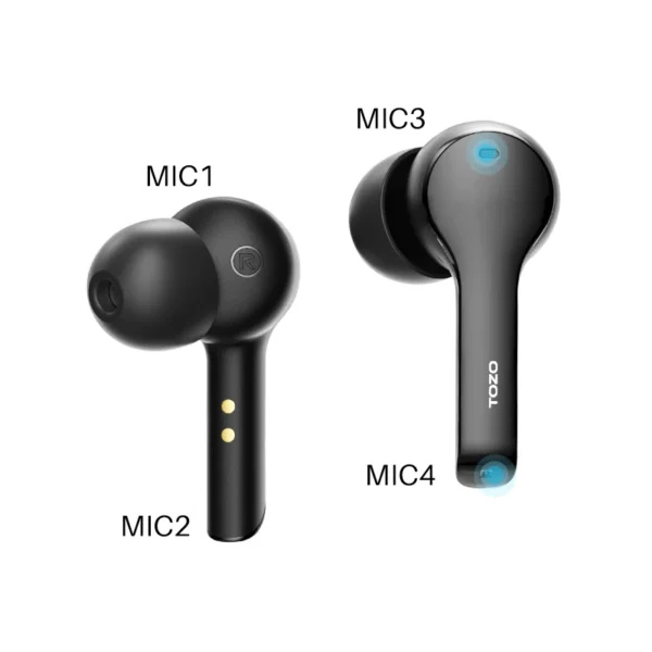 TOZO T9 True Wireless Earbuds Bluetooth 5.3 Noise Cancelling 4 Mic Headphones Deep Bass - Image 6