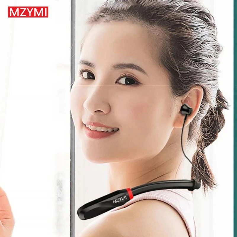 MZYMI Neckband Bluetooth Headphones I35 In Ear Headset 9D Sound Wireless Earphone 200 Hour Play Sport Earbuds Waterproof - Image 2