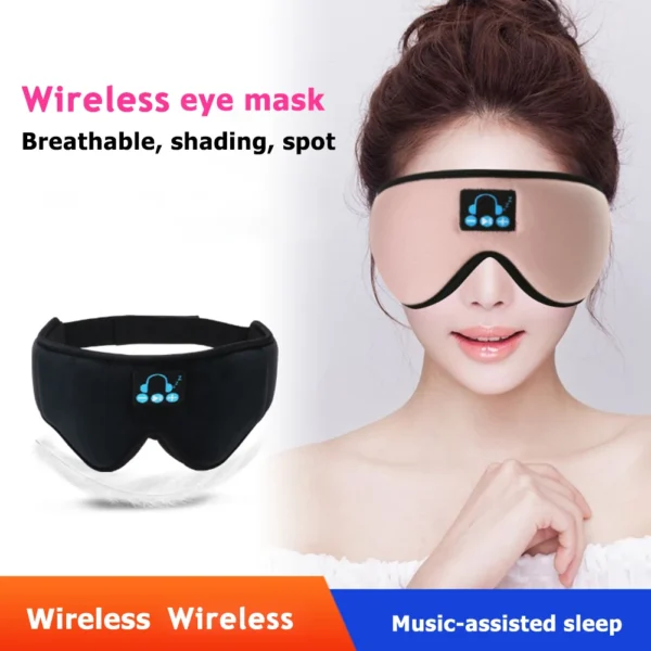 Sleep Headphones 3D Bluetooth 5.0 Headband Sleeping Headphones Wireless Music Eye Mask Cover Sleep Earbuds for Side Sleeper - Image 2