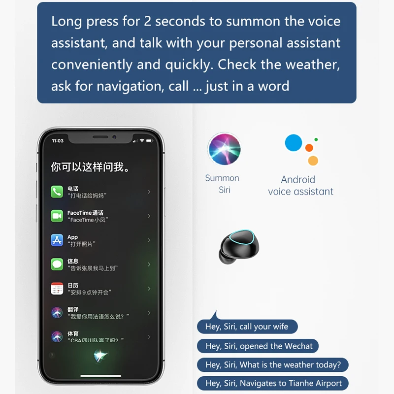 M22 TWS Bluetooth 5.1 Headphones 2200mAh Charging Box Couple Wireless Earphones 9D Stereo Sports Waterproof Four Earbuds Headset - Image 3