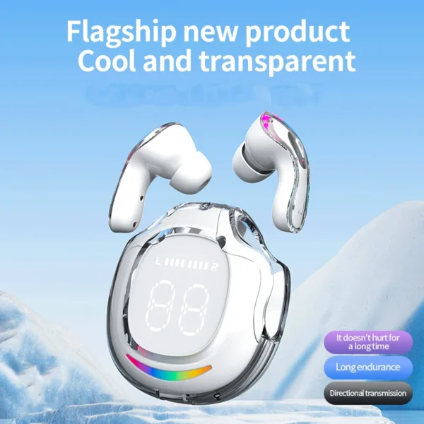 Three generations Wireless Headphones Earphones Case LED Power Display Touch Control Game Sports Headset Music Earbuds With Mic