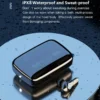 Wireless Headset Sports Headphones With Charging Case Stereo LED Display Sport Headset Waterproof Earbud For Work Cycling