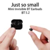 Invisible Earphones Mini Bluetooth TWS Wireless Touch Earphone Noise Reduction Sports Headset For iPhone Android Earbuds - Image 5