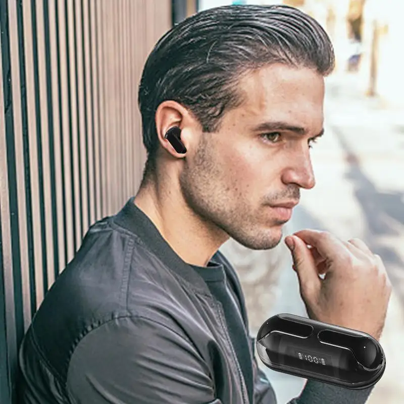 Wireless Earpiece For Work Wireless 5.3 Noise Cancelling Workout Headphones Sports Earbuds Compact Headphones Running Earbuds - Image 4