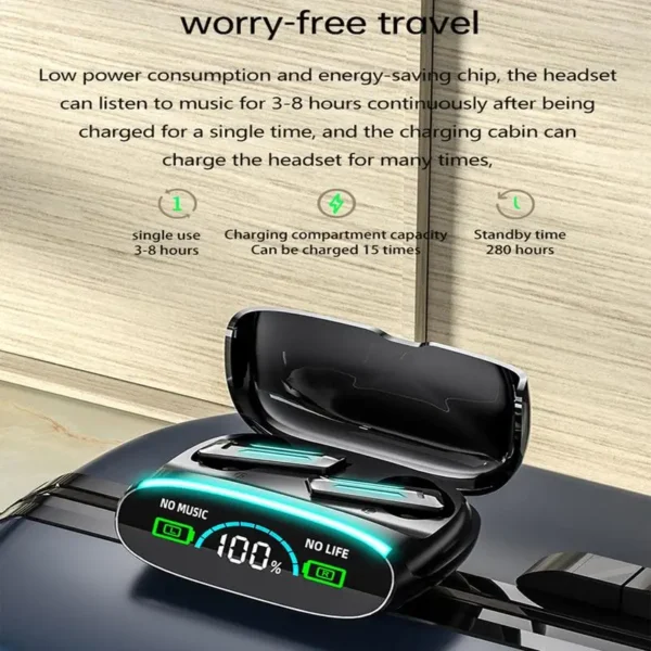 Wireless Earbuds Noise Canceling Wireless 5.2 Surround Sound Headphones Ear-in Earphones For Fast Pairing Stable Connection For - Image 2