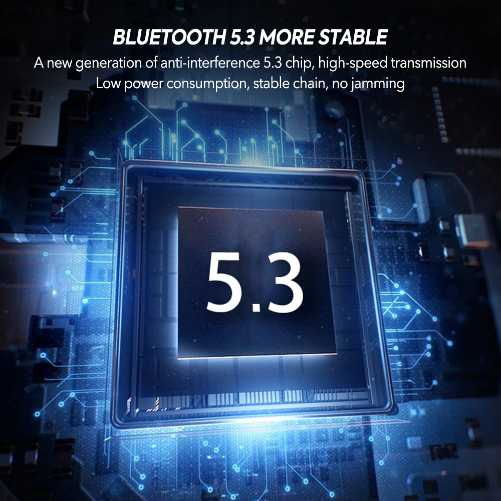 Mpow Q63 Bluetooth 5.3 Wireless Earbuds with Mic IPX7 Waterproof 200H Earphones with Hooks for Sports Running Workout Gym - Image 3